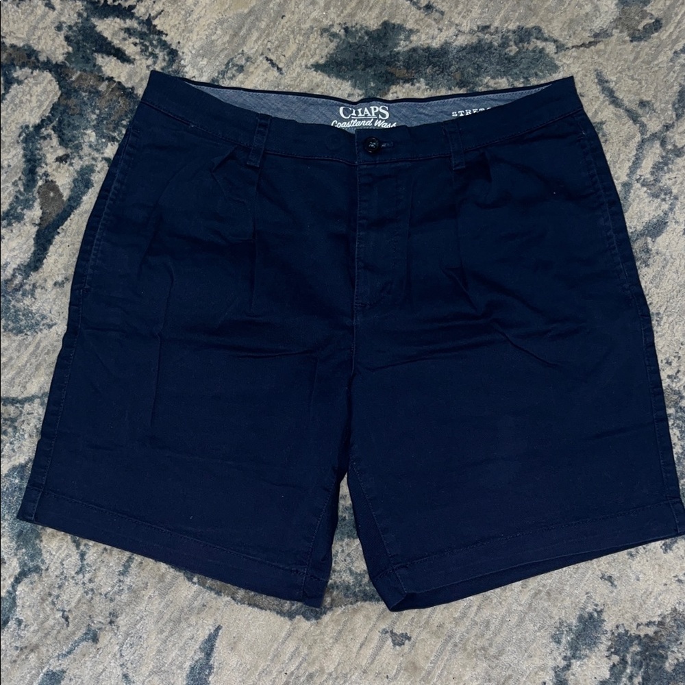 Chaps Men's Dark Blue Flat Front Shorts